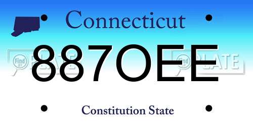 887OEE Connecticut License Plate