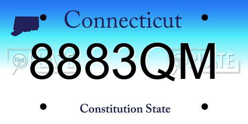 8883QM Connecticut License Plate