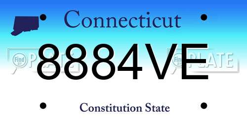 8884VE Connecticut License Plate