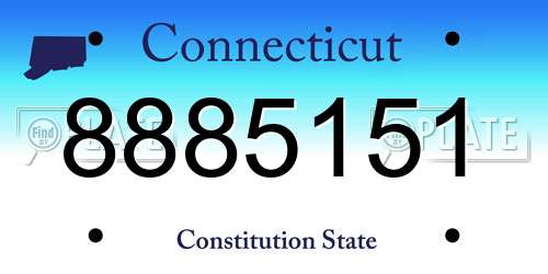 8885151 Connecticut License Plate