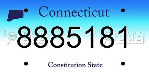 8885181 Connecticut License Plate