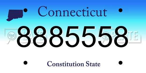 8885558 Connecticut License Plate