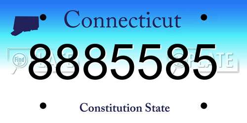 8885585 Connecticut License Plate