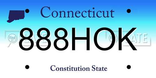 888HOK Connecticut License Plate