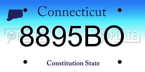 8895BO Connecticut License Plate