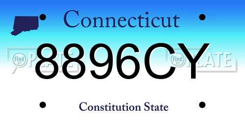 8896CY Connecticut License Plate