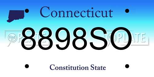 8898SO Connecticut License Plate