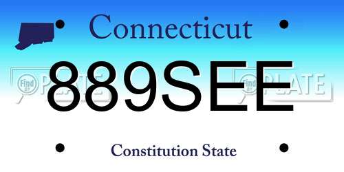 889SEE Connecticut License Plate