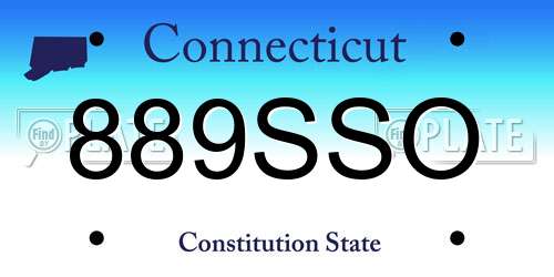 889SSO Connecticut License Plate