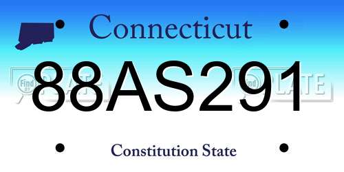 88AS291 Connecticut License Plate