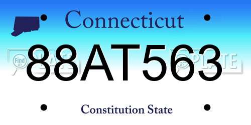 88AT563 Connecticut License Plate
