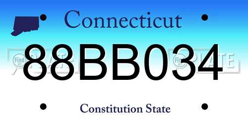 88BB034 Connecticut License Plate