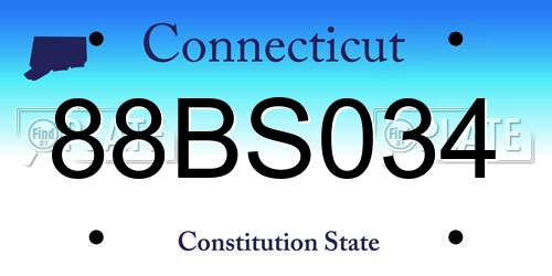 88BS034 Connecticut License Plate