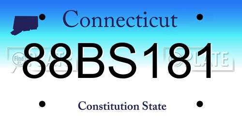 88BS181 Connecticut License Plate