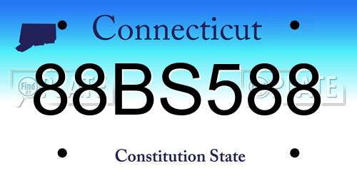 88BS588 Connecticut License Plate
