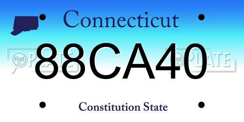 88CA40 Connecticut License Plate