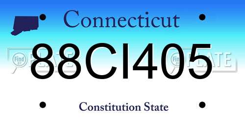88CI405 Connecticut License Plate