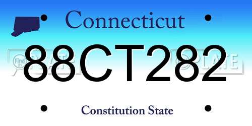 88CT282 Connecticut License Plate