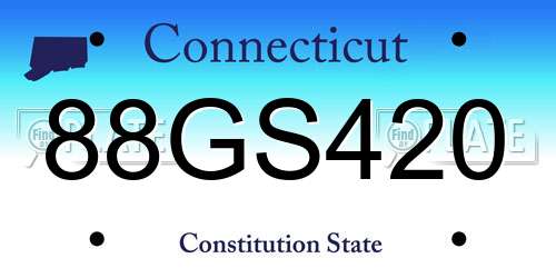 88GS420 Connecticut License Plate