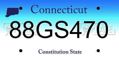 88GS470 Connecticut License Plate