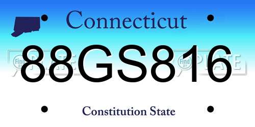 88GS816 Connecticut License Plate