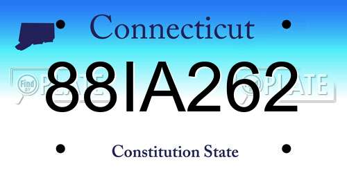 88IA262 Connecticut License Plate
