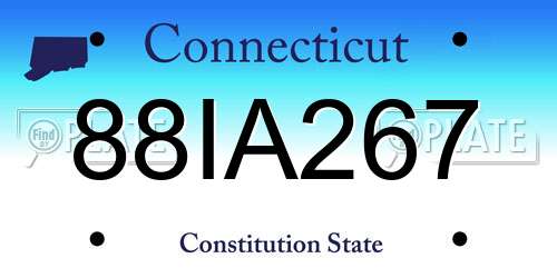 88IA267 Connecticut License Plate
