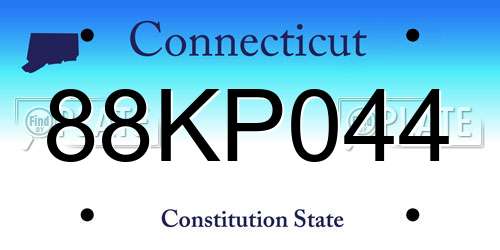 88KP044 Connecticut License Plate