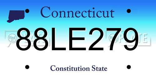 88LE279 Connecticut License Plate