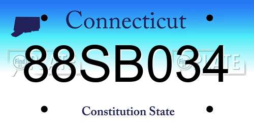 88SB034 Connecticut License Plate