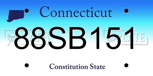 88SB151 Connecticut License Plate
