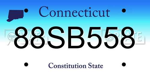 88SB558 Connecticut License Plate