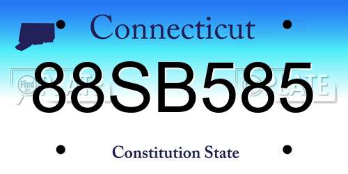 88SB585 Connecticut License Plate