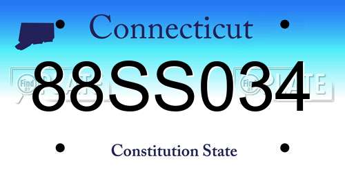 88SS034 Connecticut License Plate