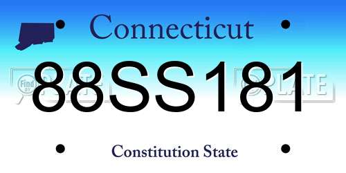 88SS181 Connecticut License Plate