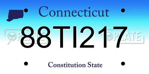 88TI217 Connecticut License Plate
