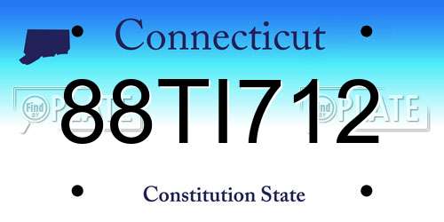 88TI712 Connecticut License Plate