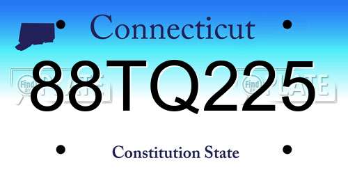88TQ225 Connecticut License Plate