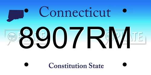 8907RM Connecticut License Plate