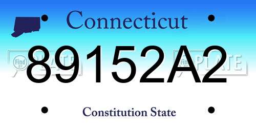 89152A2 Connecticut License Plate
