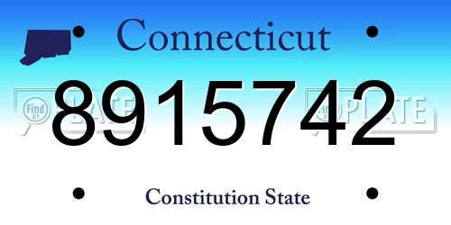 8915742 Connecticut License Plate
