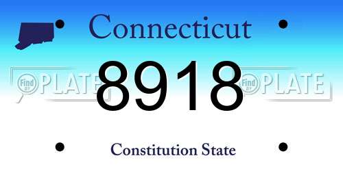 8918 Connecticut License Plate