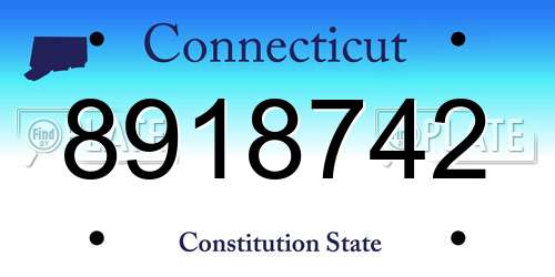 8918742 Connecticut License Plate