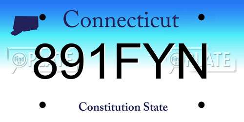 891FYN Connecticut License Plate