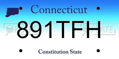 891TFH Connecticut License Plate