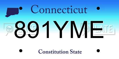 891YME Connecticut License Plate