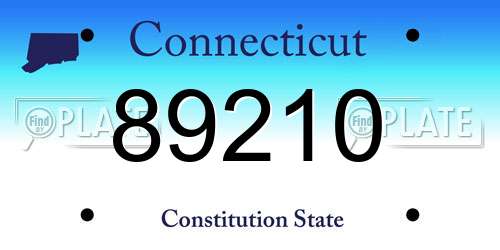89210 Connecticut License Plate