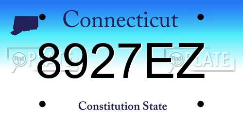 8927EZ Connecticut License Plate