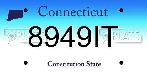 8949IT Connecticut License Plate