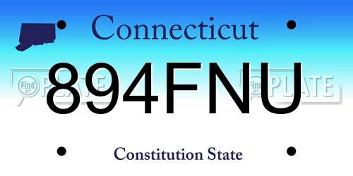 894FNU Connecticut License Plate